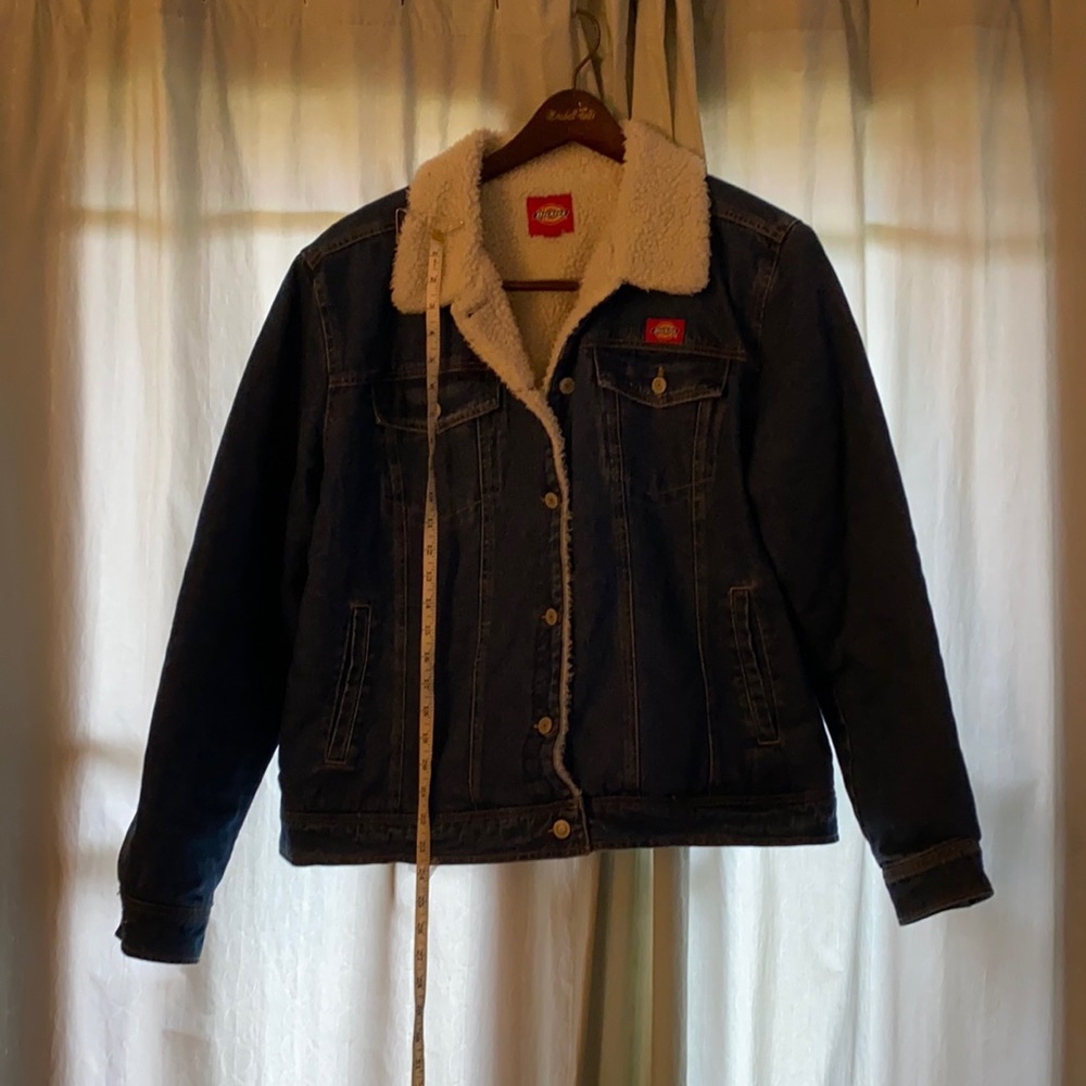 Dickies girls Sherpa lined trucker jean jacket